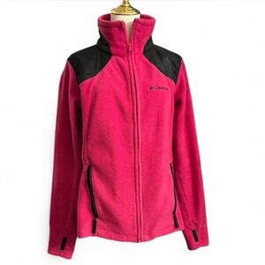 Classic Columbia Women's Fuchsia Pink Fleece Jacket SIZE L
